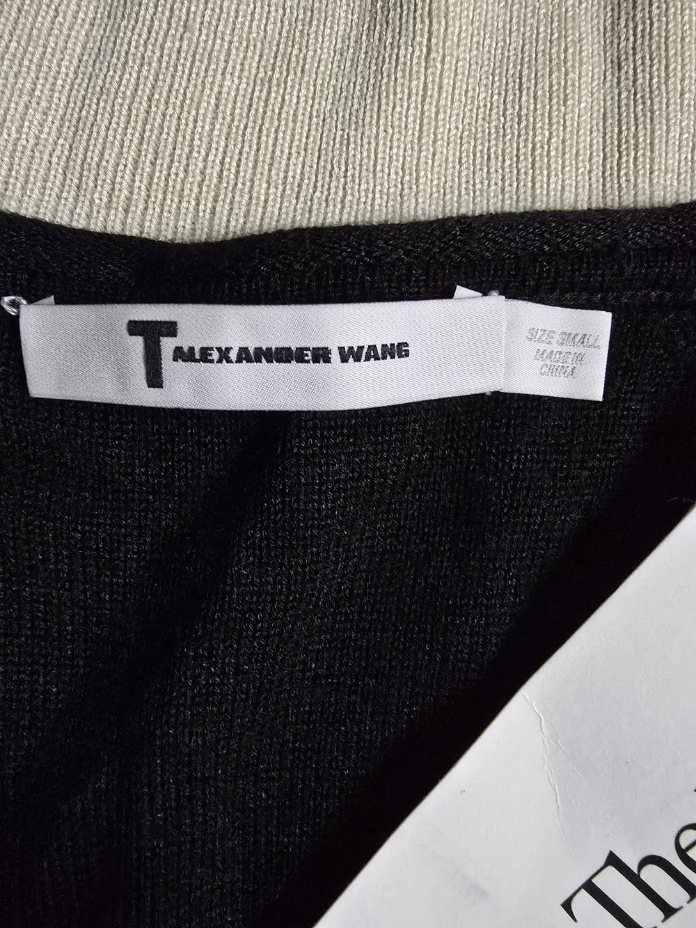 Alexander Wang- Two-Tone Black and Cream Knit Dress - Picture 3 of 3